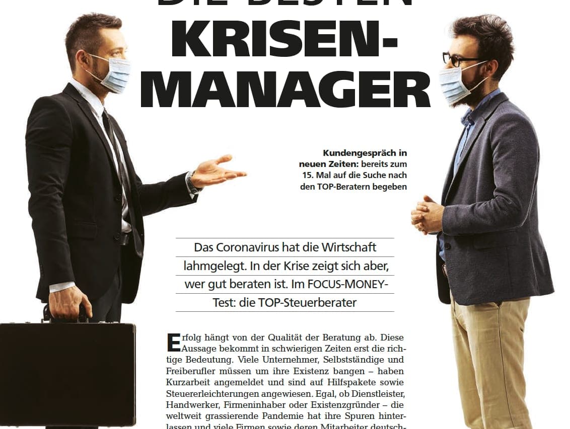 Focus Money: Steffen & Partner erneut 2020 Top-Steuerberater im Segment der großen Kanzleien
